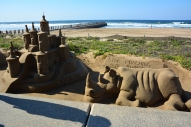 Sand sculptures on the Durban waterfront.